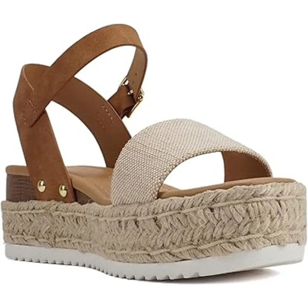 Soda Womens Size 6.5 Open Toe Ankle Strap 2.5